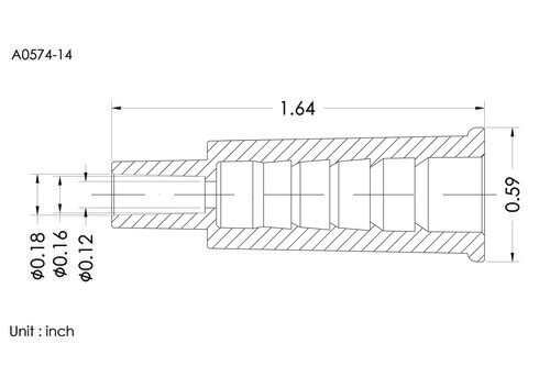 White connector, 14FR