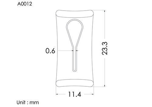 Slide clamp, small, closed, white