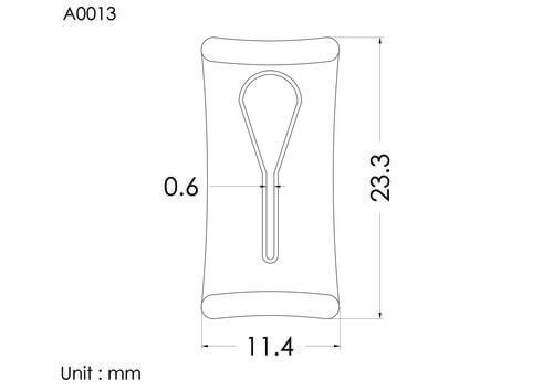 Slide clamp, small, closed, blue