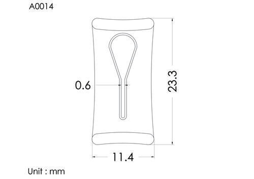 Slide clamp, small, closed, green