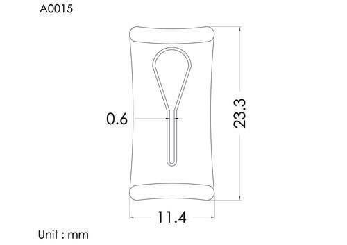 Slide clamp, small, closed, green