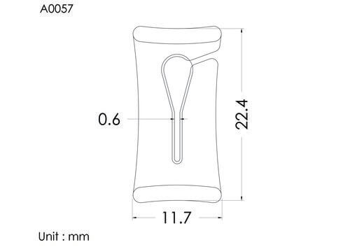 Slide clamp, small, open, white