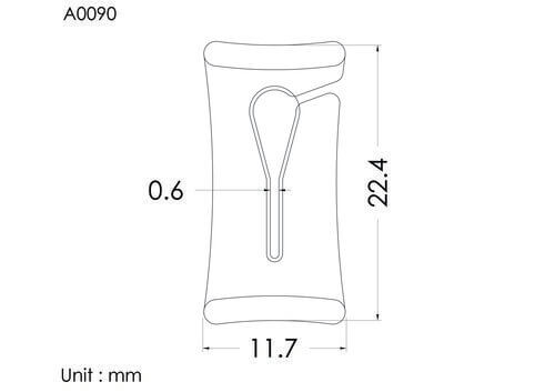 Slide clamp, small, open, blue