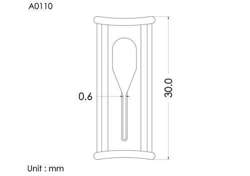 Slide clamp, closed, white