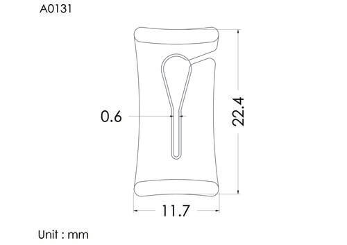 Slide clamp, small, open, white