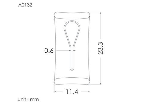 Slide clamp, small, closed, white