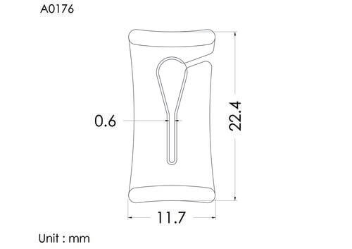 Slide clamp, small, open, yellow