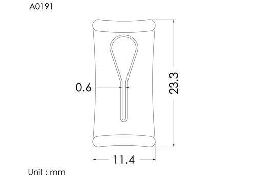 Slide clamp, small, closed, red