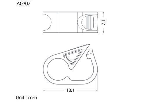 Pinch clamp, mini, white