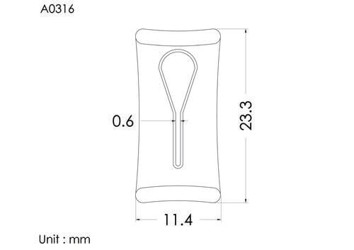 Slide clamp, small, closed, purple