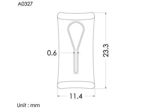 Slide clamp, small, closed, green