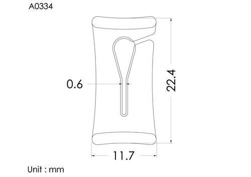 Slide clamp, small, open, blue