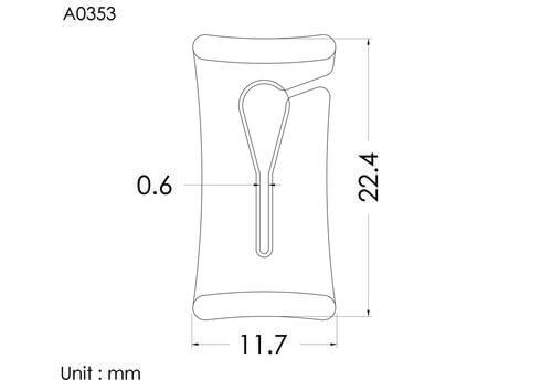 Slide clamp, small, open, purple