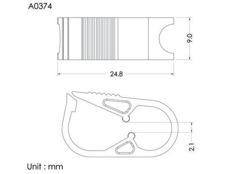 Pinch clamp, white