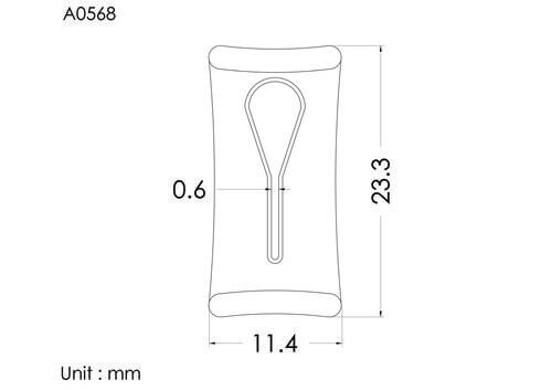 Slide clamp, small, closed, red