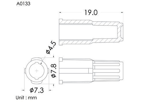 Cap for male luer slip, vented