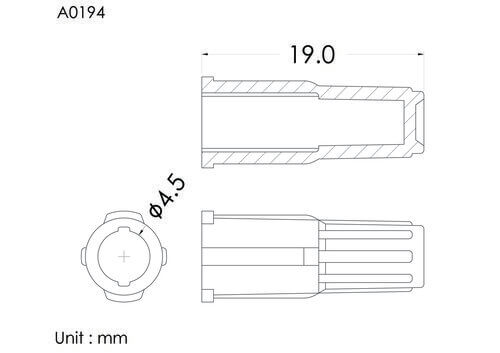 Cap for male luer slip, vented