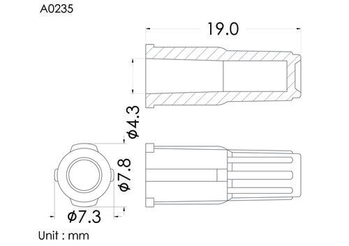 Cap for male luer slip, non-vented