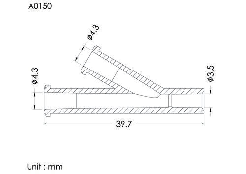 Y-connector ID3.5mm, 2 FLL