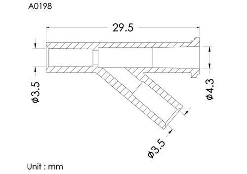 Y-connector ID3.5mm, 1 FLL inlet