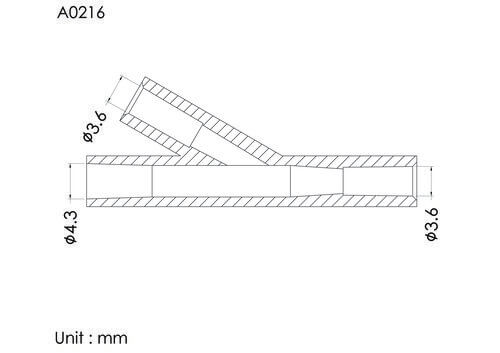 Y-connector ID3.6mm, 1 FLS inlet