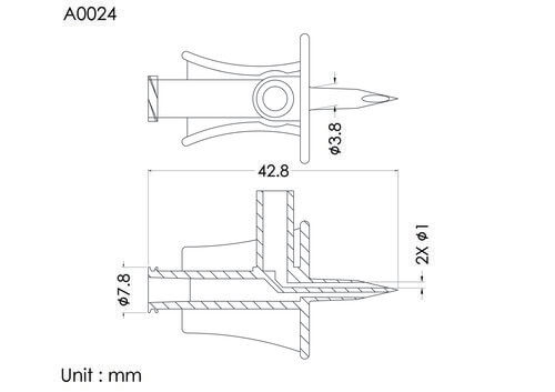 Mini spike, vented, taper lock