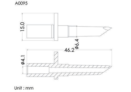 Spike, non-vented, port 4.1mm