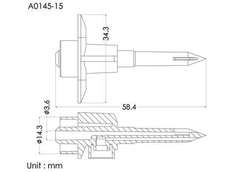 Universal Spike, vented, 15DP