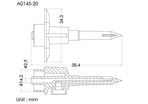 Universal Spike, vented, 20DP