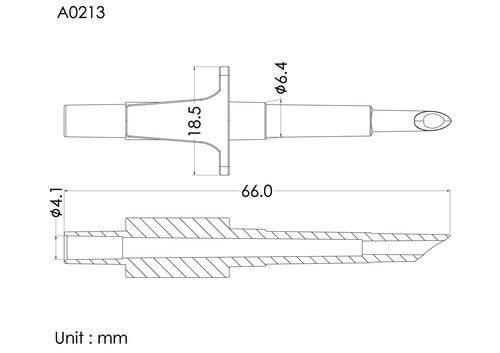 Spike, non-vented, port 4.1mm