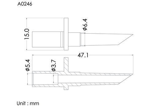 Spike, non-vented, high flow, tube port 5.38mm