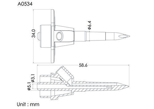 Ball spike, vented, for chamber