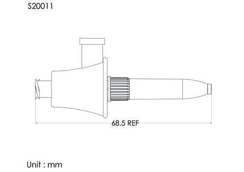 Large spike with cover, 3um airvent