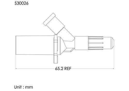 Ball spike with cover, 3um air vent, port 4.3mm