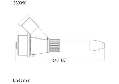 Ball spike with cover, 3um air vent