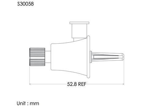 Mini spike with cover and FLL Cap, 0.8um air vent