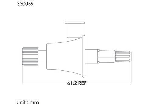 Medium spike with cover and FLL Cap, 0.8um air vent