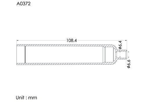 Long chamber, OD20mm, for tube OD6.6mm