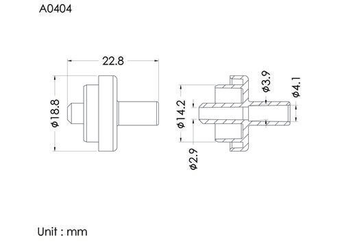 Chamber cover, for tube OD4.1mm