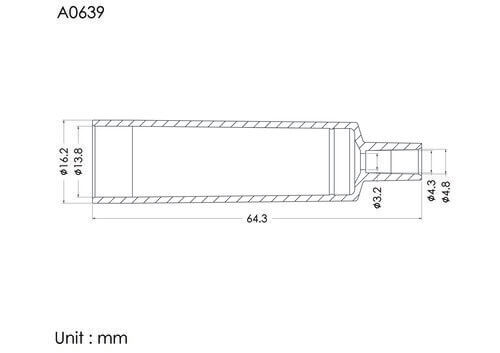 Chamber, OD16mm, for tube OD4.8mm