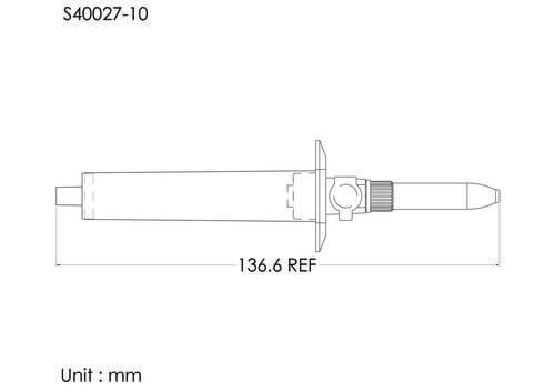 10DP vented spike chamber, 0.8um air vent, port 3.6mm