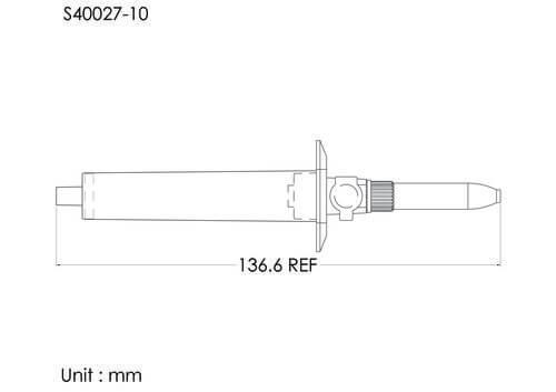 10DP點滴筒, 0.8um透氣孔, 管徑3.6mm