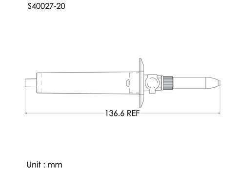 20DP點滴筒, 0.8um透氣孔, 管徑3.6mm