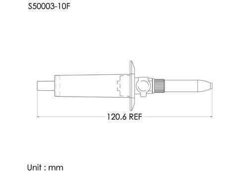 10DP vented spike chamber, 0.8um air vent, 15um disc filter