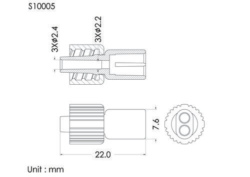 Bi-way MLS with spin lock, tube OD2.4mm