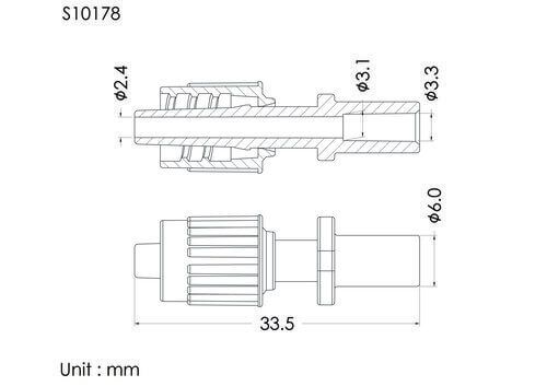 MLS with spin lock, B type, tube OD3.3mm