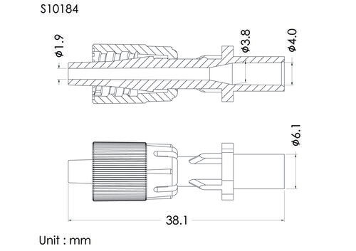 公針基+螺帽, C型, 4.1mm