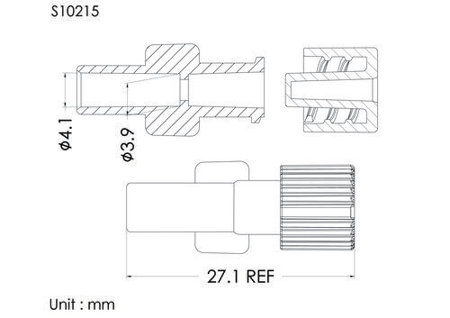 FLL with cap, non-vented, tube OD4.1mm