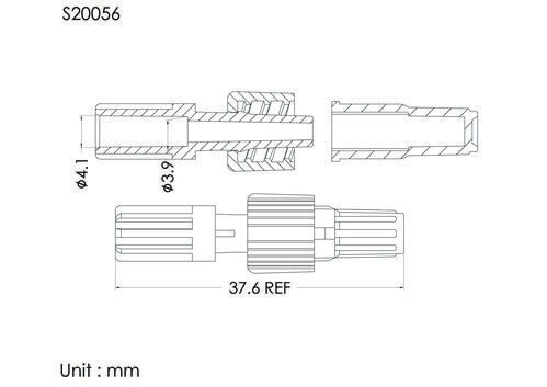 MLS with spin lock and cap, A type, tube OD4.1mm