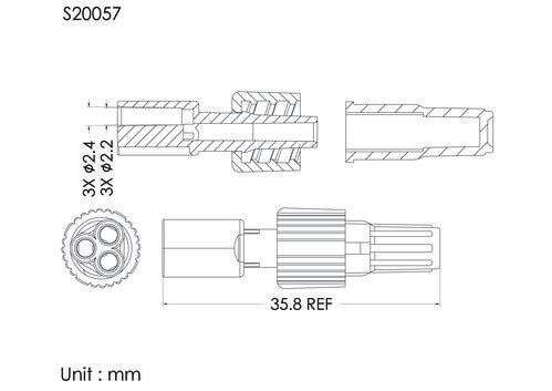 小U型管加螺加蓋, 管徑2.4mm